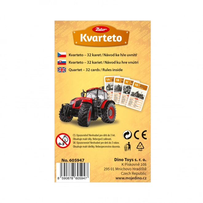 Kvartet spel Zetor tractoren