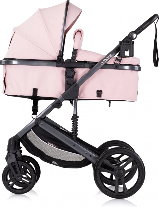 Gecombineerde kinderwagen Amore 2in1 roze marshmallow