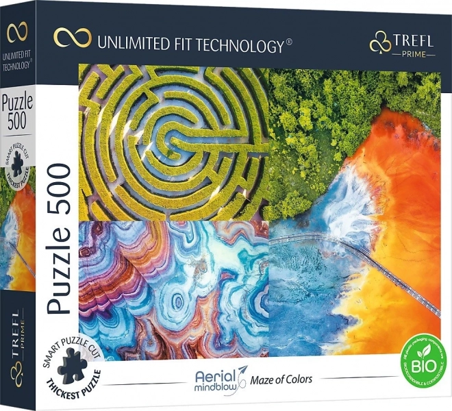 Puzzel TREFL UFT Aerial Mindblow: doolhof van kleuren 500 stukjes