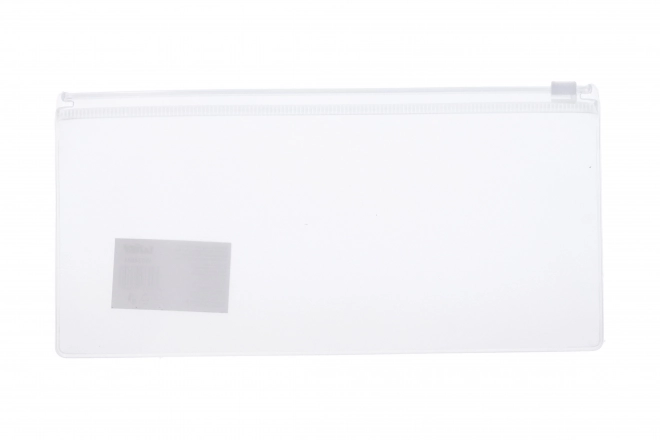 Transparante map met rits 23x11 cm