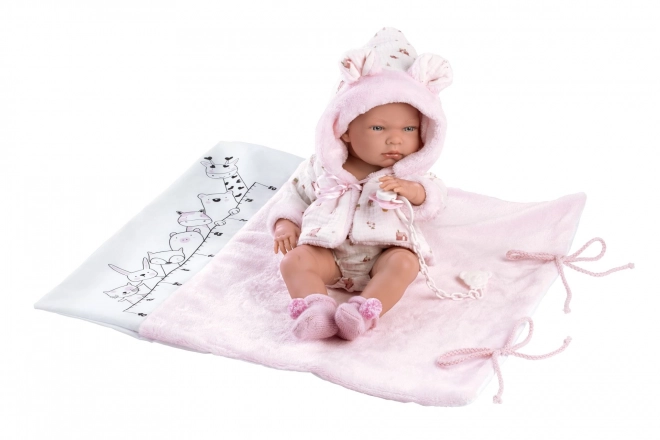 Llorens 73898 PASGEBOREN MEISJE - realistische babypop met volledig vinyllichaam - 40 cm