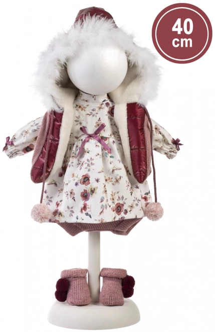 Realistische pop Lucia 40 cm met zacht stoffen lichaam