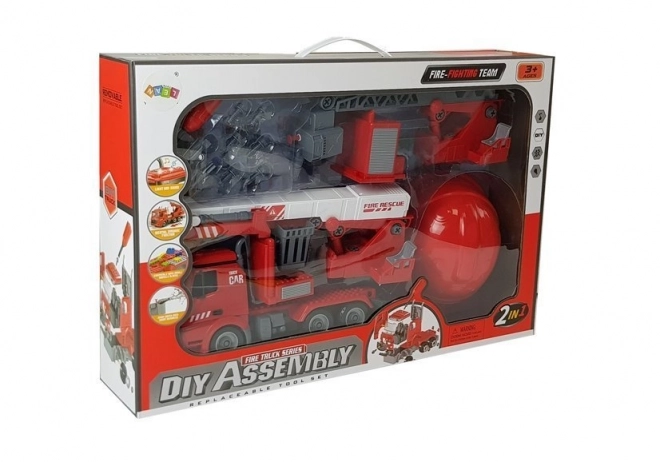 Set DIY Brandweerwagen 2-in-1 met Verwisselbare Krik