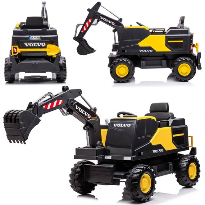 Kinderaccu-graver Volvo met beweegbare schep – Geel