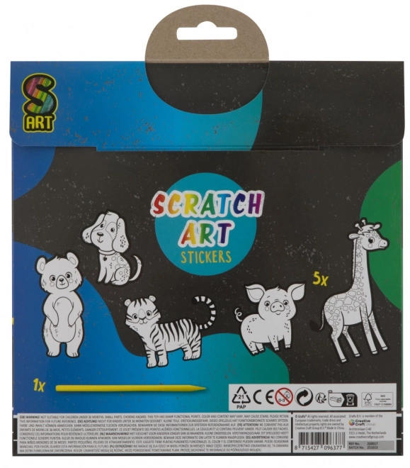 Kras-Uit-Stickers XXL 5 stuks