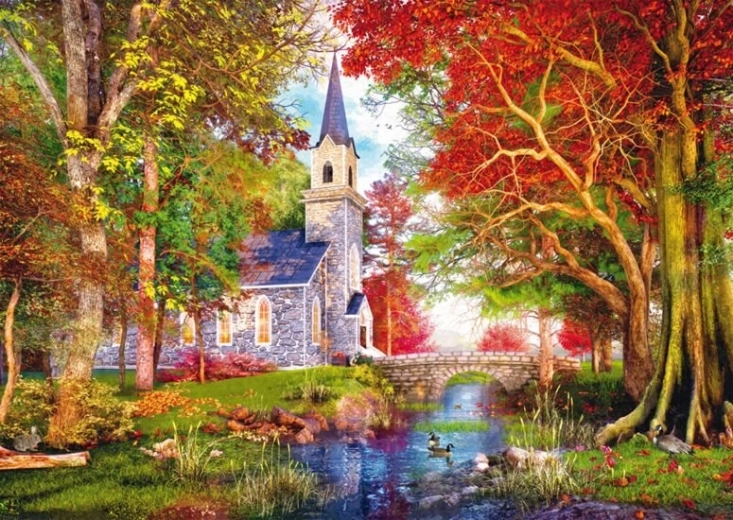Puzzel Herfstkapel 1000 stukjes SCHMIDT