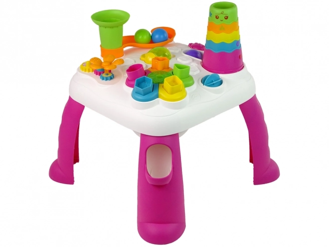Interactieve educatieve tafel Ball Sorter Slide Pink