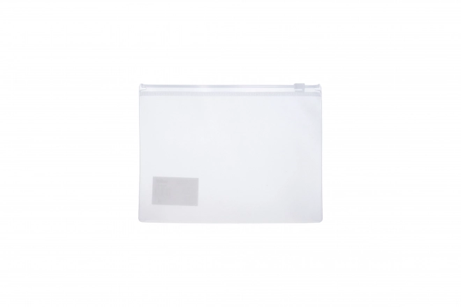 Mapje met rits 20x15 cm - transparant