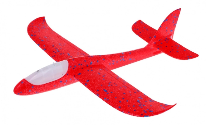Polystyreen modelvliegtuig + beweegbare stabilisator + verlichting – Rood