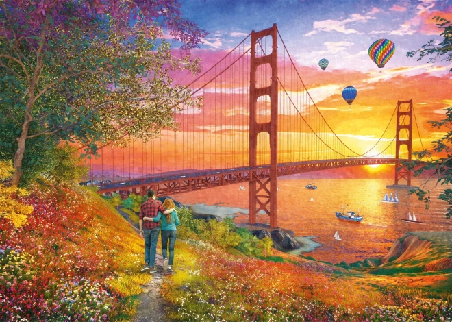 Puzzel Wandeling naar de Golden Gate Bridge 2000 stukjes
