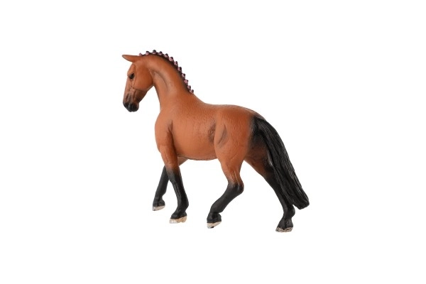 Paard huiselijk bruin plastic 13cm in zak