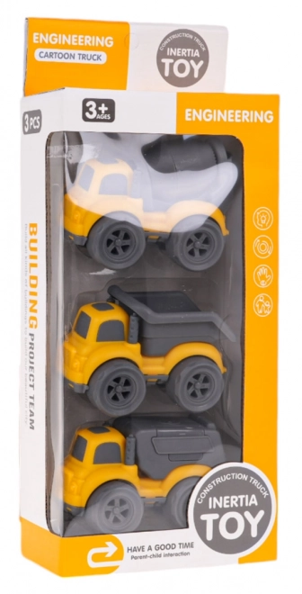 Set van drie constructievoertuigen