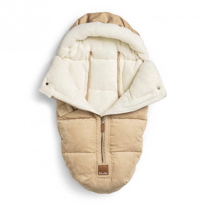 Elodie Details - Slaapzak voor de kinderwagen - Aviator Zwart – Beige/grijs || Alcantara