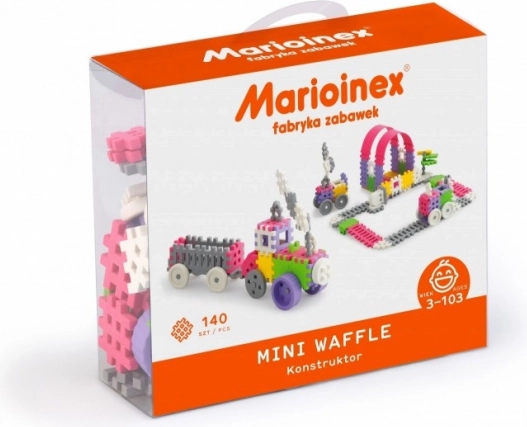 Bouwset Mini Waffle Constructor 140 stuks – roze