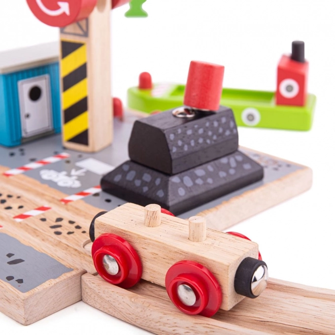 Bigjigs Rail Kolendok met Kraan