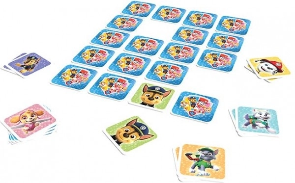 Pexeso voor onderweg met kleurplaten Paw Patrol in doosje 12x12cm