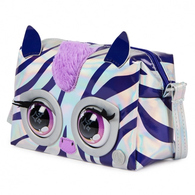Metalen interactieve tas Purse Pets zebra