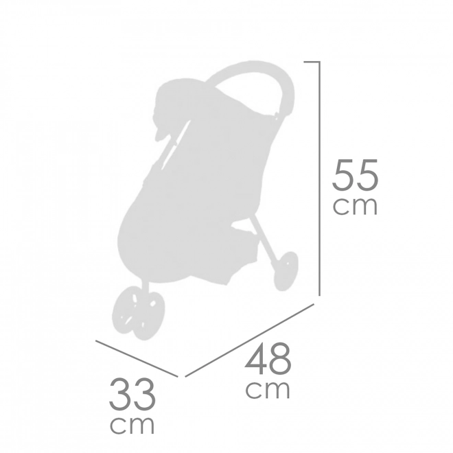 DeCuevas 90280 Sportieve driewielige poppenwagen COCO 2024 - 55 cm