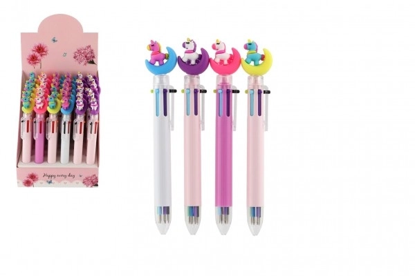 Zes-kleurige pen met eenhoorn