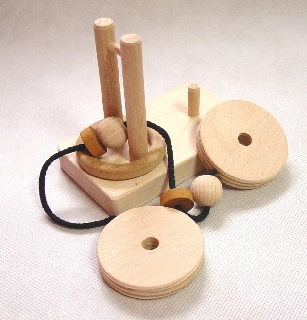 Houten puzzel spil
