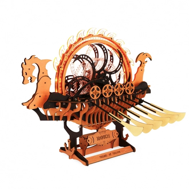Houten Viking Drakenboot Puzzel