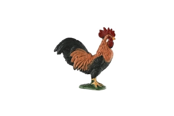Plastic figuurtje haan 5cm