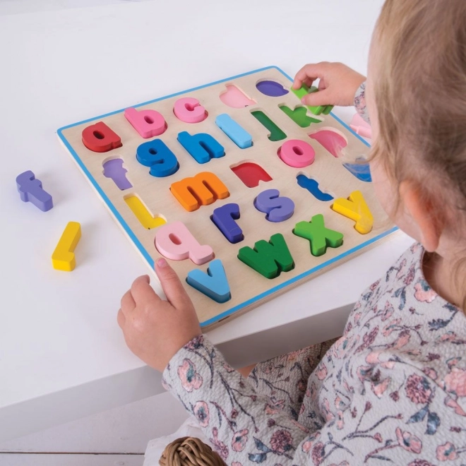 Bigjigs Baby Houten Puzzel Alfabet kleine letters