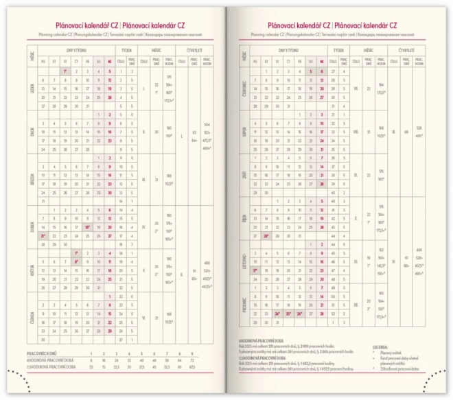 NOTIQUE Zakagenda Diario 2025, roze, 9 x 15,5 cm