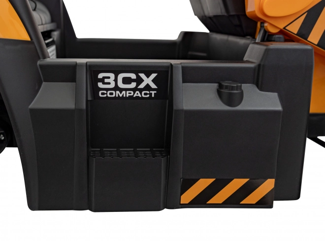 Kinder ritje op JCB Traktor met graafmachine