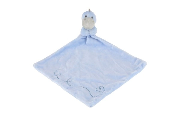 Dinosaurus pluchen knuffeldoek blauw