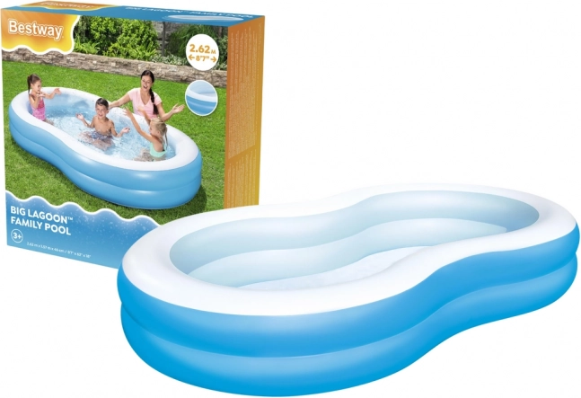 Opblaasbaar familiezwembad BESTWAY 262 × 157 × 46 cm