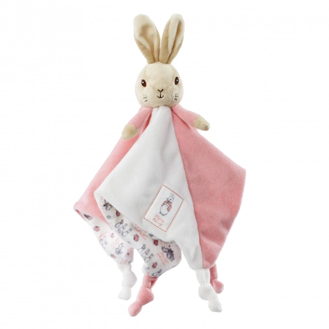 Regenboog Pluche Knuffeldoekje Konijn Flopsy roze