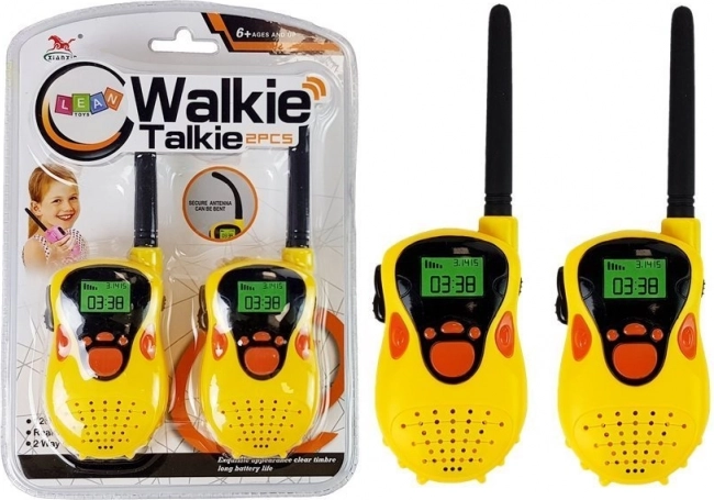 Walkietalkie Kortegolfradio 100 m bereik Geel voor kinderen