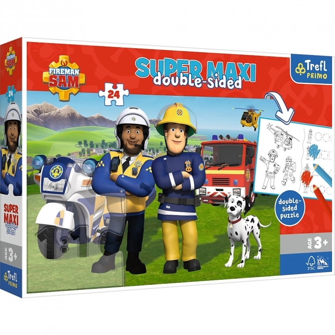 Puzzel 24 elementen SUPER MAXI Team brandweerman Sam