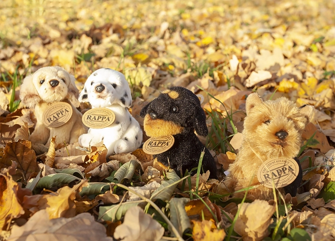 Pluchen hond met ecologische vulling 11 cm