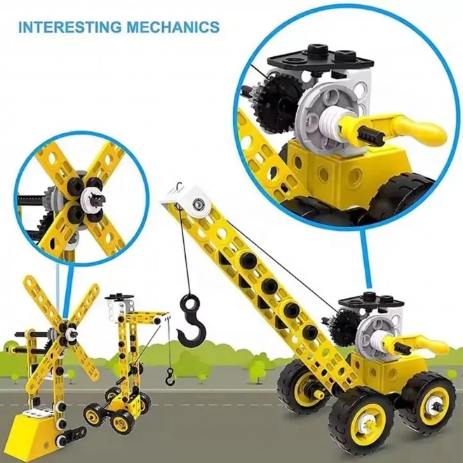 Woopie Bouwvoertuigen 8v1 Constructieset Blokjes