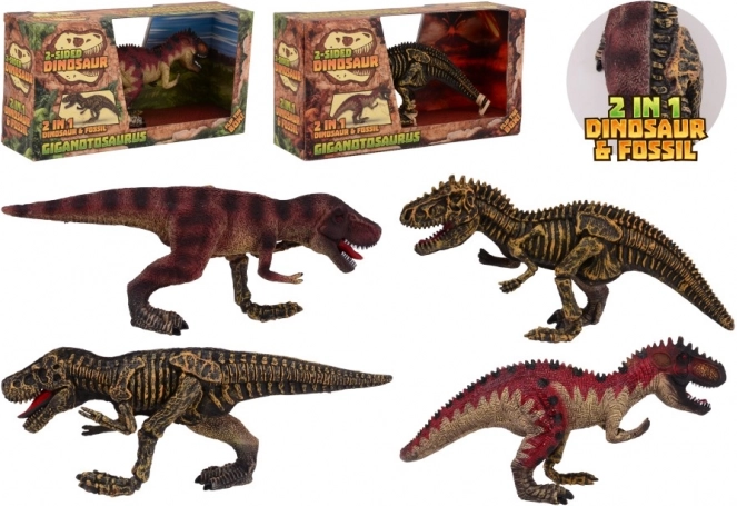 Grote dubbelzijdige dinosaurus Animal World 30 cm