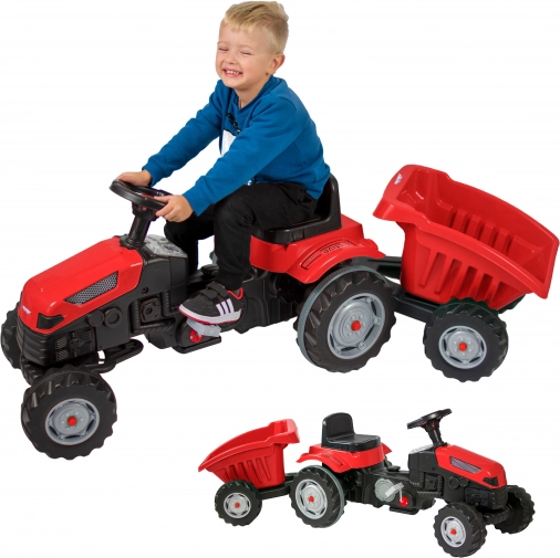 Traptractor Farmer GoTrac Maxi met aanhanger Stille wielen