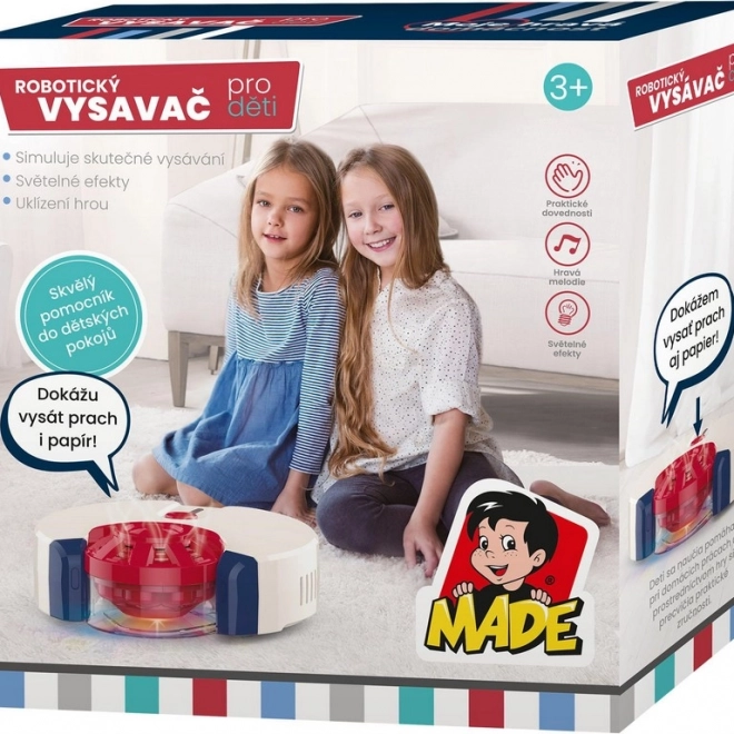 Robotische kinder stofzuiger met lichten en geluiden