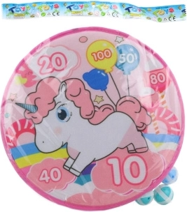 Dartbord met eenhoorn met klittenband 35 cm