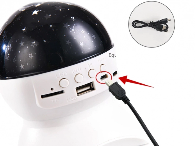 Nacht LED-projector met luidspreker en Bluetooth