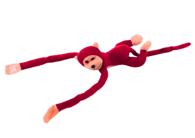 Pluchen mascotte aap met geluid rood 80 cm