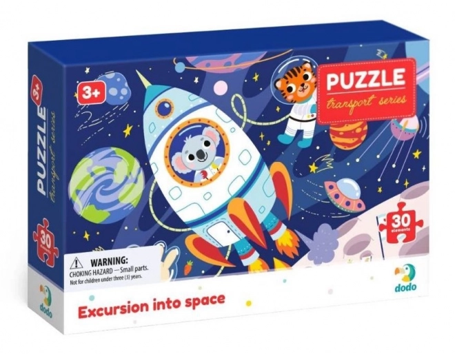 DODO Puzzel Vervoer: Reis naar de ruimte 30 stukjes