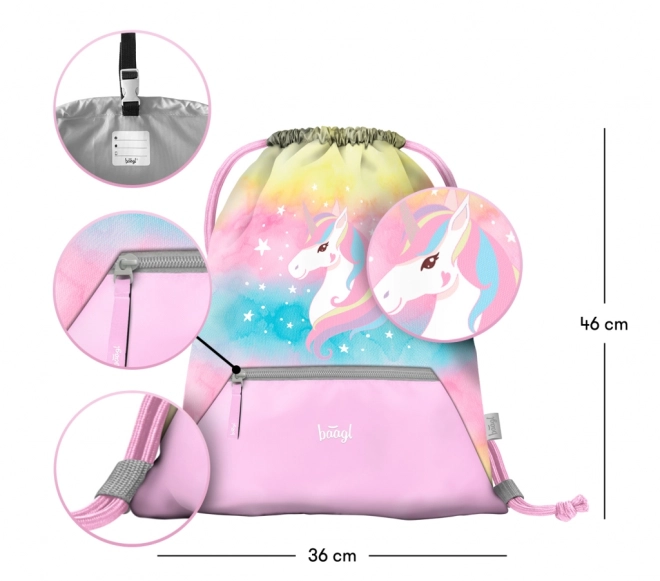 BAAGL Zak Unicorn Regenboog