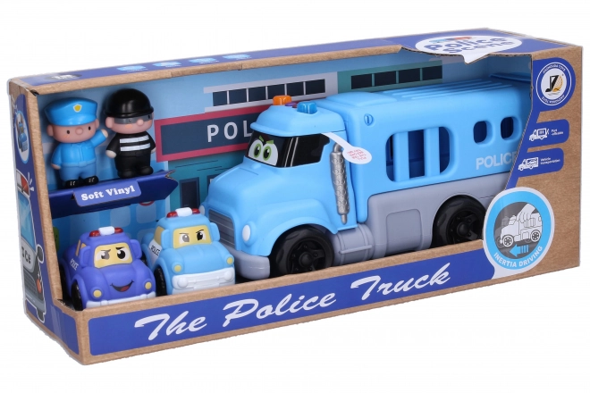 Politieauto met effecten set 4 stuks