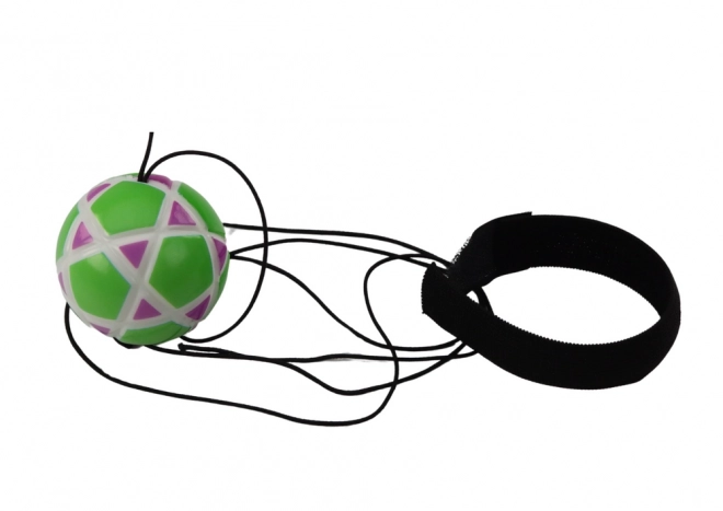 Elastische klapbal Kleurrijke band 6 cm