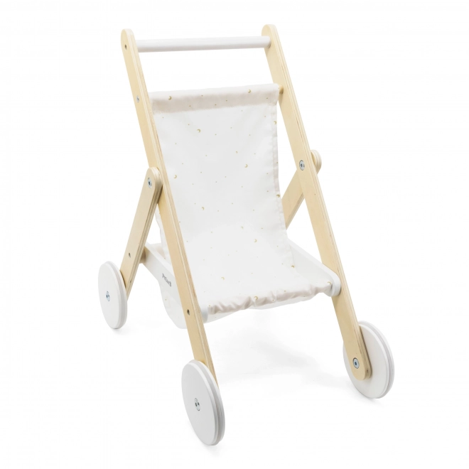 Houten kinderwagen