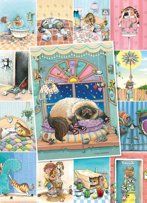 Puzzle Kattenleven XL 500 stukjes EUROGRAPHICS