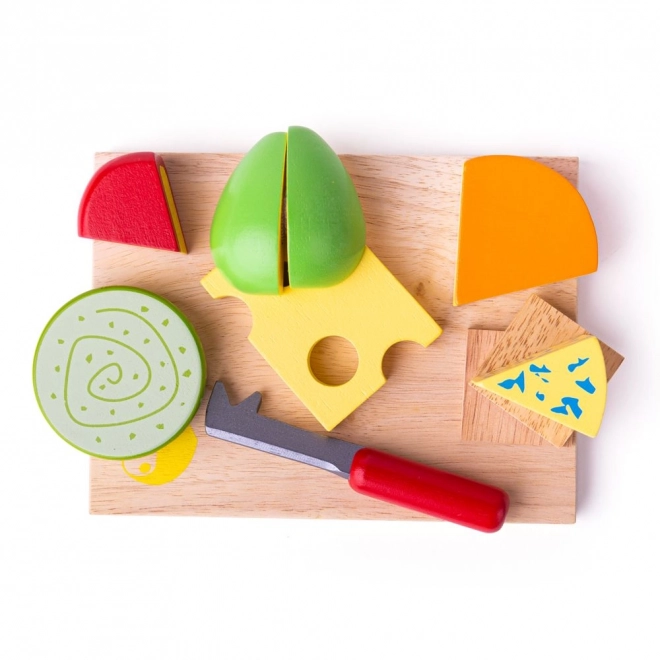 Bigjigs Toys houten kaas set op plank