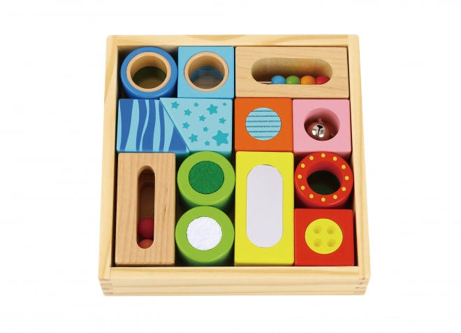Tooky Toy houten multifunctionele sensorische blokken